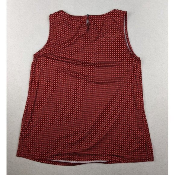 WOMEN'S CORAL-RED AND BLACK PRINT TANK TOP - TONGKIKI - SIZE XL - Picture 6 of 7